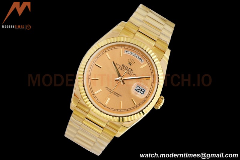Rolex - DayDate 36mm 128238 Flt Pres YG/YG Gold/Stk EWF A2836