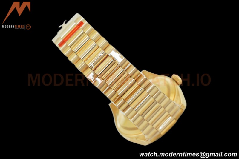 Rolex - DayDate 36mm 128238 Flt Pres YG/YG Brn/Dia EWF A2836