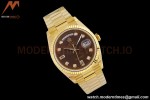 Rolex - DayDate 36mm 128238 Flt Pres YG/YG Brn/Dia EWF A2836