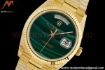 Rolex - DayDate 36mm 18238 Flt Pres YG/YG Malachite Green EWF A2836