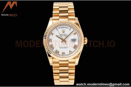 Rolex - DayDate 36mm 128238 Flt Pres YG/YG Wht/Rmn TWSF A2836