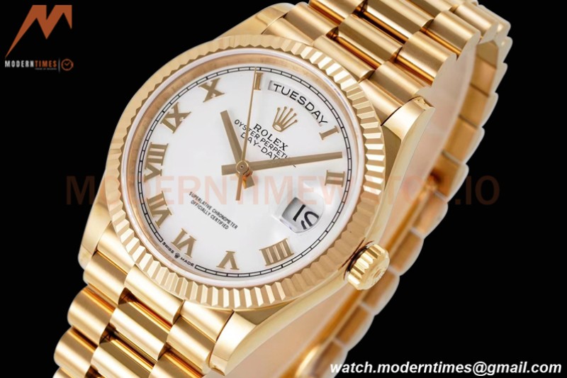 Rolex - DayDate 36mm 128238 Flt Pres YG/YG Wht/Rmn TWSF A2836