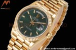 Rolex - DayDate 36mm 128238 Flt Pres YG/YG Grn/Stk TWSF A2836