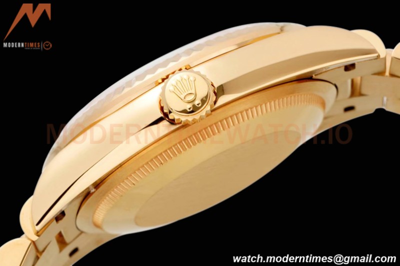 Rolex - DayDate 36mm 128238 Flt Pres YG/YG Grn/Stk TWSF A2836