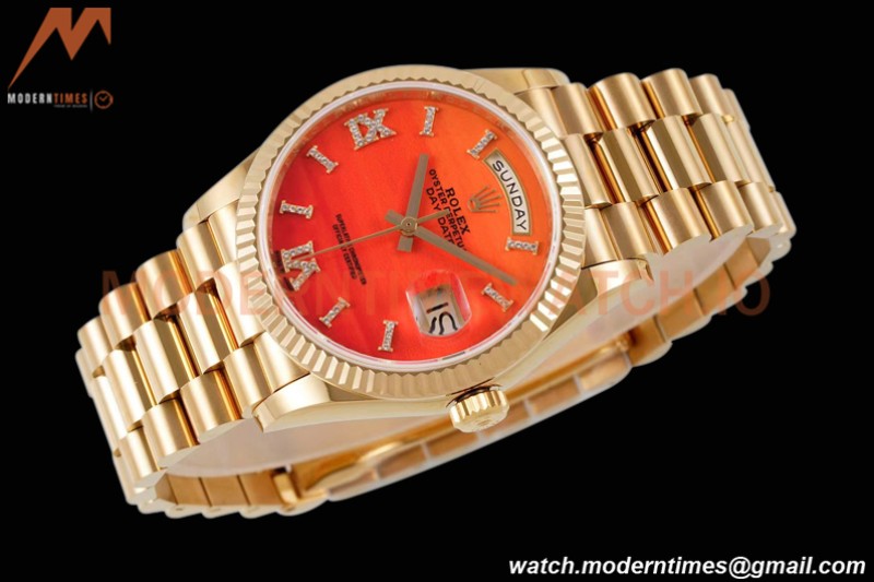 Rolex - DayDate 36mm 128238 Flt Pres YG/YG Orn/Dia TWSF A2836
