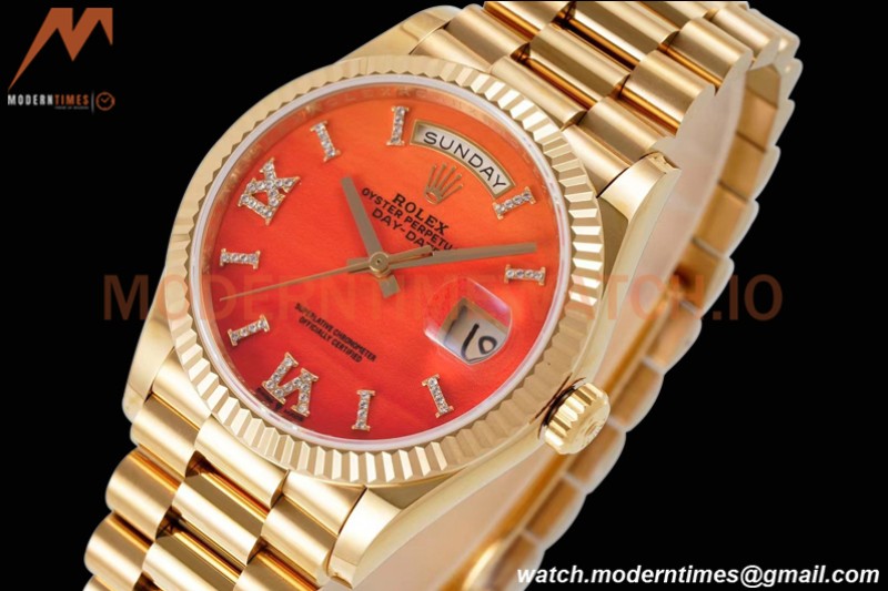 Rolex - DayDate 36mm 128238 Flt Pres YG/YG Orn/Dia TWSF A2836