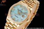 Rolex - DayDate 36mm 128238 Flt Pres YG/YG Turq/Dia TWSF A2836