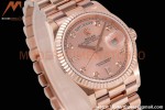 Rolex - DayDate 36mm 128235 Flt Pres RG/RG Champ/Dia TWSF A2836