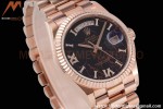 Rolex - DayDate 36mm 128235 Flt Pres RG/RG Eisenkiesel/Rmn TWSF A2836