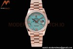 Rolex - DayDate 36mm 128345 Dia Pres RG/RG Turq/Rmn TWSF A2836