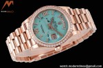 Rolex - DayDate 36mm 128345 Dia Pres RG/RG Turq/Rmn TWSF A2836