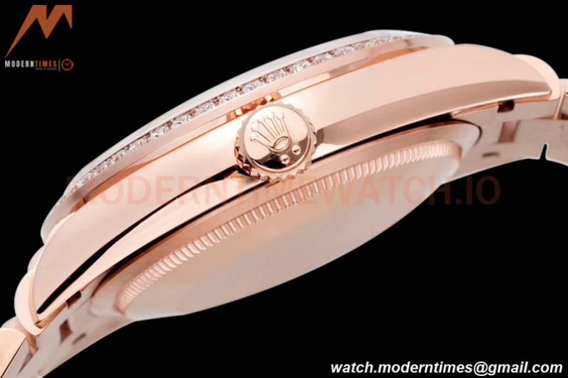 Rolex - DayDate 36mm 128345 Dia Pres RG/RG Turq/Rmn TWSF A2836
