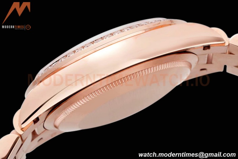 Rolex - DayDate 36mm 128345 Dia Pres RG/RG Turq/Rmn TWSF A2836