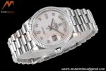 Rolex - DayDate 36mm 128239 Flt Pres SS/SS Mop/Dia TWSF A2836
