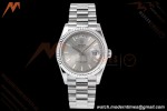 Rolex - DayDate 36mm 128239 Flt Pres SS/SS Grey/Stk TWSF A2836