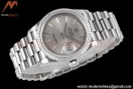 Rolex - DayDate 36mm 128239 Flt Pres SS/SS Grey/Stk TWSF A2836
