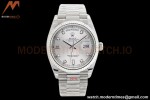 Rolex - DayDate 36mm 128239 Flt Pres SS/SS Silver White Diam EWF A2836