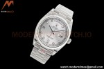 Rolex - DayDate 36mm 128239 Flt Pres SS/SS Silver White Diam EWF A2836