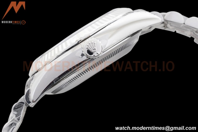Rolex - DayDate 36mm 128239 Flt Pres SS/SS White MOP Diam EWF A2836