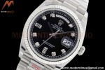 Rolex - DayDate 36mm 128239 Flt Pres SS/SS Black/Diam EWF A2836