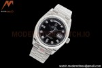 Rolex - DayDate 36mm 128239 Flt Pres SS/SS Black/Diam EWF A2836