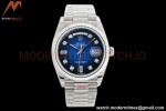 Rolex - DayDate 36mm 128239 Flt Pres SS/SS Blue/Diam EWF A2836