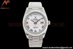 Rolex - DayDate 36mm 128239 Flt Pres SS/SS Wht/Rmn EWF A2836