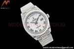 Rolex - DayDate 36mm 128239 Flt Pres SS/SS Wht/Rmn EWF A2836