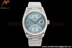 Rolex - DayDate 36mm 128236 Flt Pres SS/SS Ice Blue/Dia EWF A2836