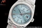 Rolex - DayDate 36mm 128236 Flt Pres SS/SS Ice Blue/Dia EWF A2836