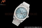 Rolex - DayDate 36mm 128236 Flt Pres SS/SS Ice Blue/Dia EWF A2836