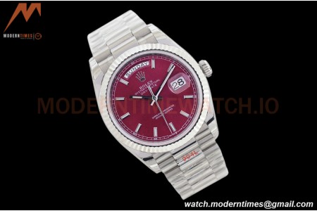 Rolex - DayDate 36mm 128239 Flt Pres SS/SS Red/Stk EWF A2836