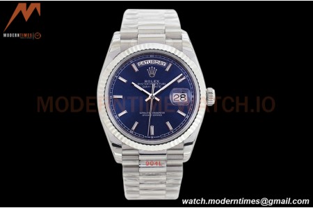 Rolex - DayDate 36mm 128239 Flt Pres SS/SS Blue/Stk EWF A2836