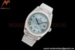 Rolex - DayDate 36mm 128236 Flt Pres SS/SS Ice Blue/Rmn EWF A2836