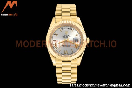 Rolex - DayDate 228238 40mm Flt/Pres YG/YG Silv/Rmn GDF MY8215