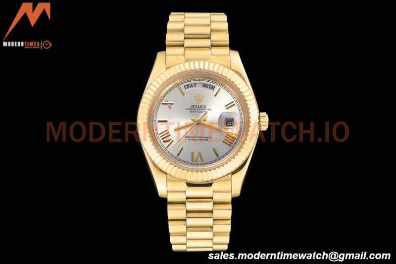 Rolex - DayDate 228238 40mm Flt/Pres YG/YG Silv/Rmn GDF MY8215