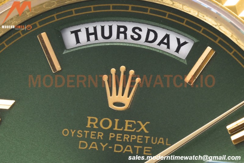 Rolex - DayDate 228238 40mm Flt/Pres YG/YG Grn/Rmn GDF MY8215