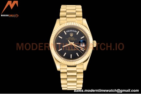 Rolex - DayDate 228238 40mm Flt/Pres YG/YG Black/Rmn GDF MY8215