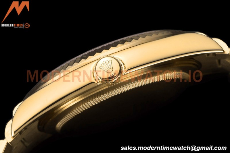 Rolex - DayDate 228238 40mm Flt/Pres YG/YG Black/Rmn GDF MY8215