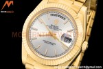 Rolex - DayDate 228238 40mm Flt/Pres YG/YG Silv/Stk GDF MY8215