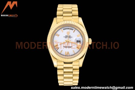 Rolex - DayDate 228238 40mm Flt/Pres YG/YG Wht/Rmn GDF MY8215