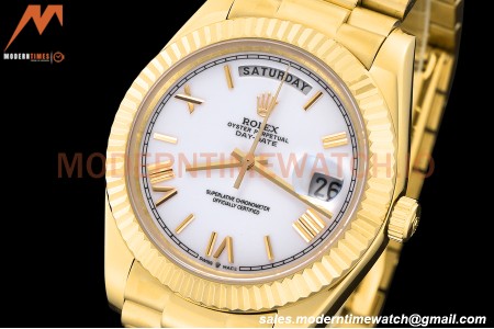 Rolex - DayDate 228238 40mm Flt/Pres YG/YG Wht/Rmn GDF MY8215