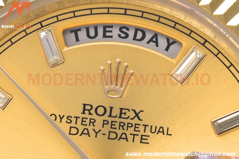 Rolex - DayDate 228238 40mm Flt/Pres YG/YG Gold/Dia GDF MY8215