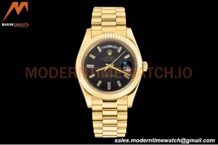 Rolex - DayDate 228238 40mm Flt/Pres YG/YG Black/Dia GDF MY8215