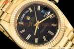 Rolex - DayDate 228238 40mm Flt/Pres YG/YG Black/Dia GDF MY8215