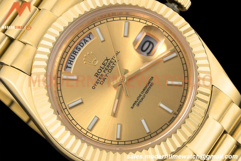 Rolex - DayDate 228238 40mm Flt/Pres YG/YG Gold/Stk GDF MY8215