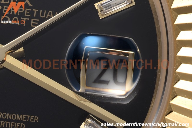 Rolex - DayDate 228238 40mm Flt/Pres YG/YG All Black/Dia GDF MY8215
