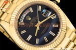 Rolex - DayDate 228238 40mm Flt/Pres YG/YG All Black/Dia GDF MY8215