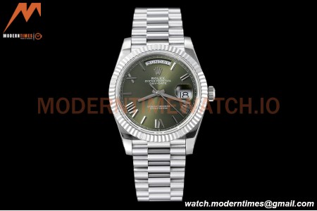 Rolex - DayDate 40mm 228236 Flt Pres SS/SS Grn/Rmn GMF A2836