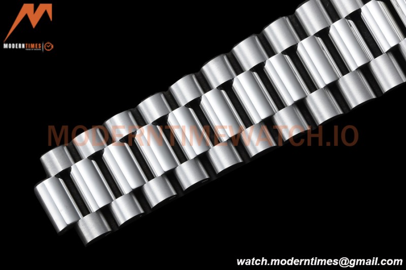 Rolex - DayDate 40mm Flt Pres SS/SS Grey/Stk EWF VR3255